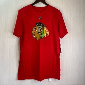 NWT Patrick Kane Chicago Blackhawks #88 Reebox Red NHL Logo T-Shirt Men’s XL